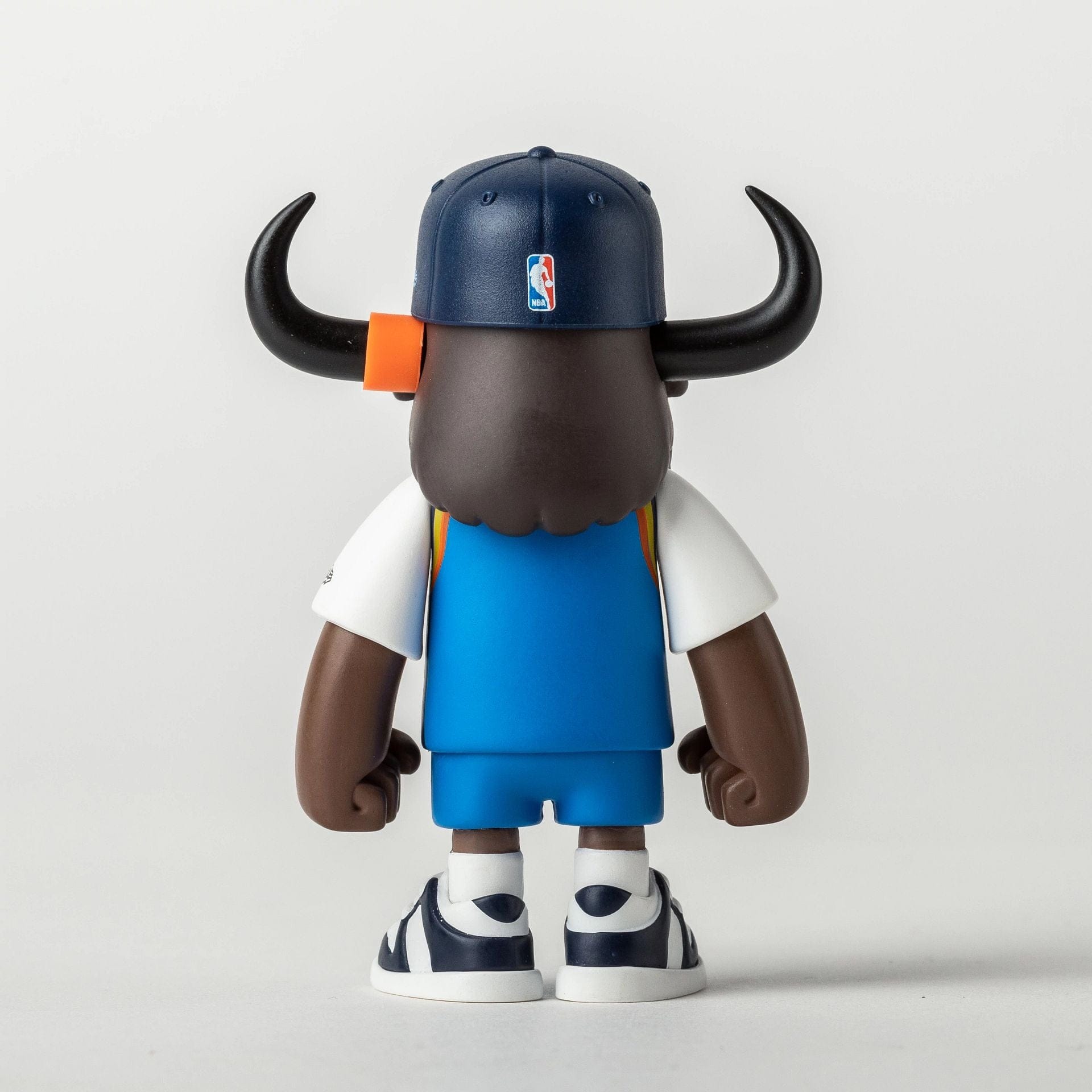 Pictured is this NBA 2025 Oklahoma City Thunder Mini Buffalo Figure in pastel blue. 4