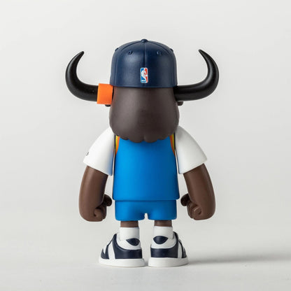 Pictured is this NBA 2025 Oklahoma City Thunder Mini Buffalo Figure in pastel blue. 4