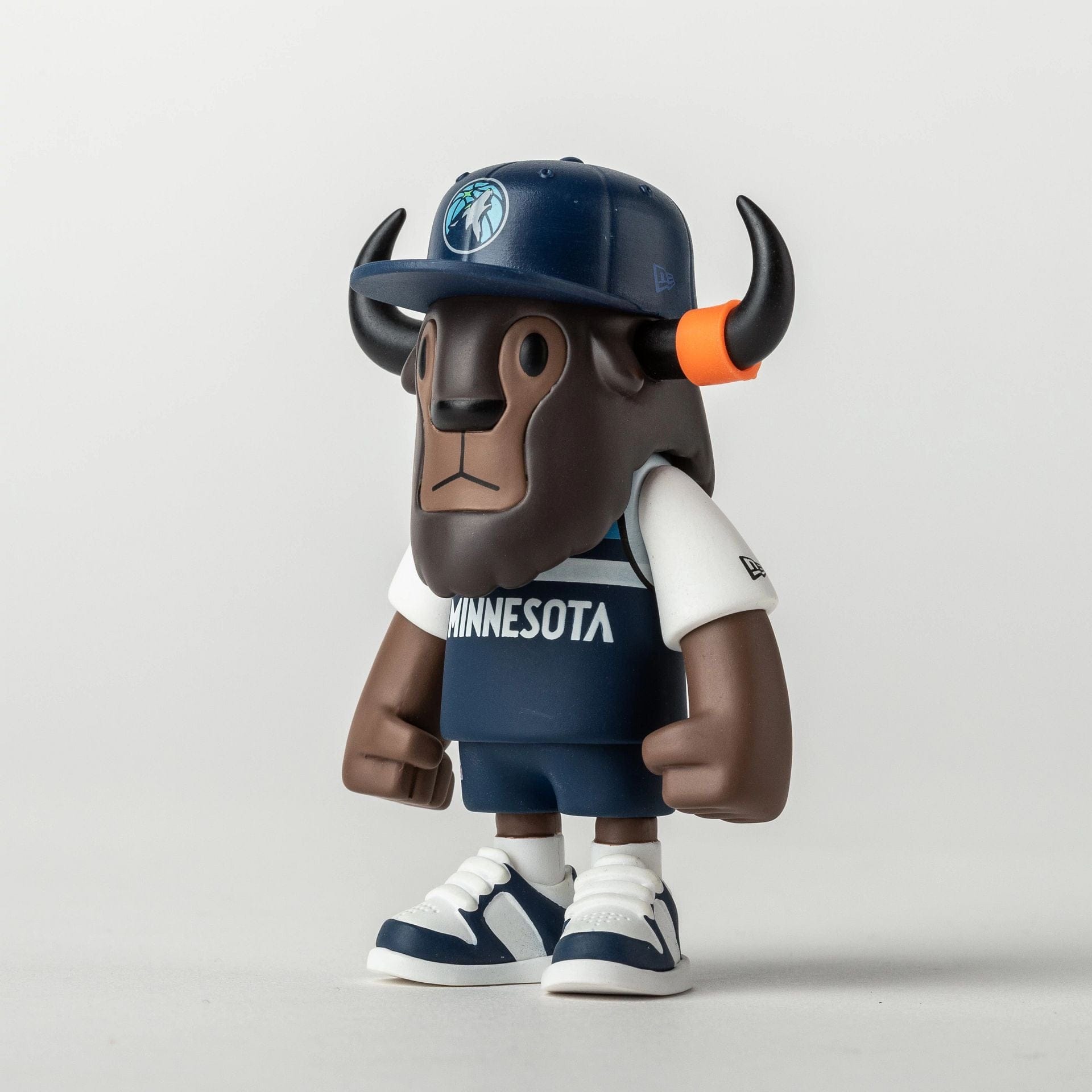 Pictured is this NBA 2025 Minnesota Timberwolves Mini Buffalo Figure in navy. 2