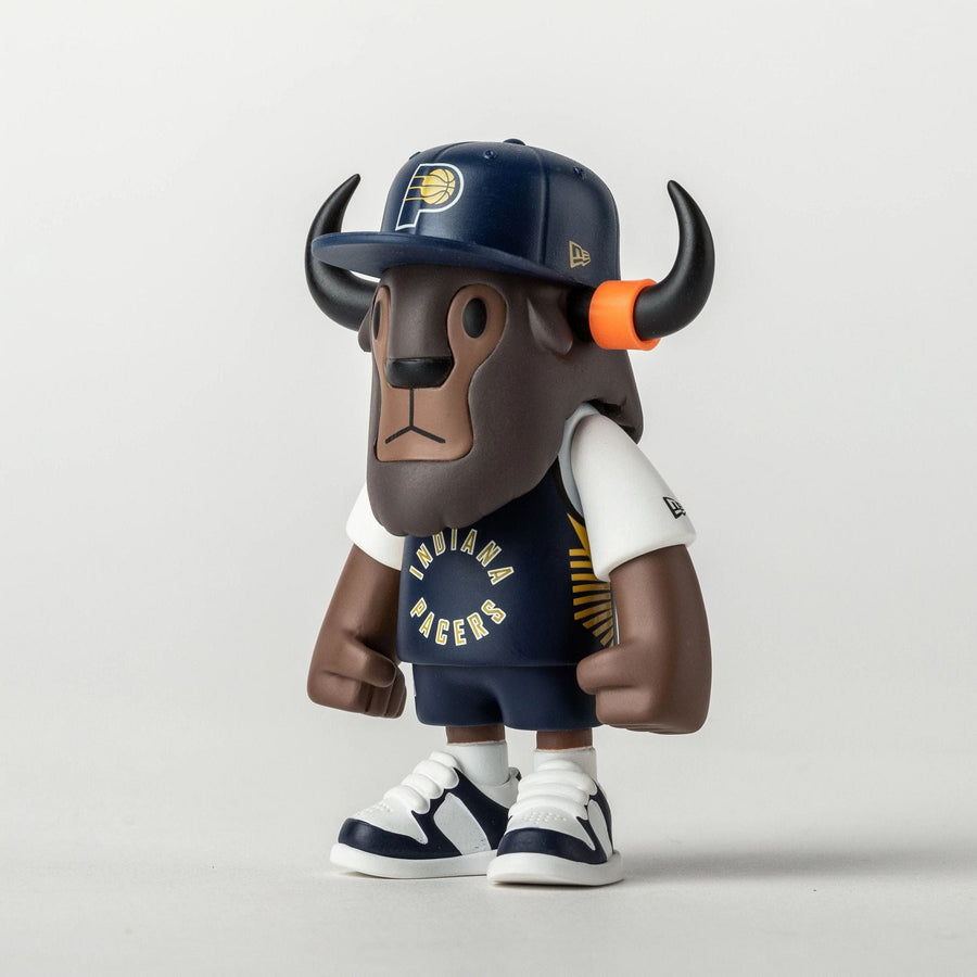 Pictured is this NBA 2025 Indiana Pacers Mini Buffalo Figure in navy. 2