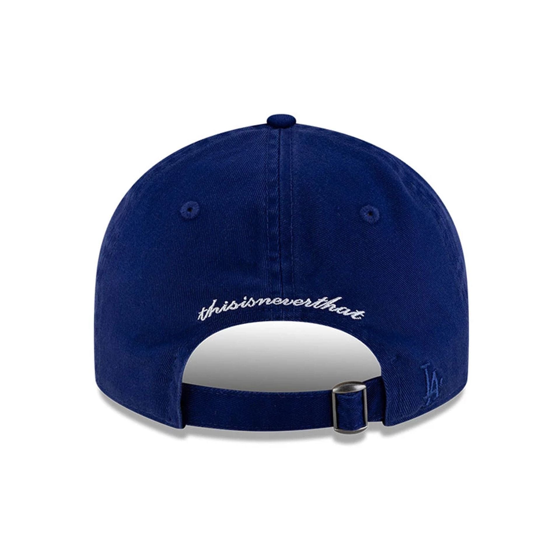 Pictured is this Thisisneverthat X MLB LA Dodgers Retro Crown 9FIFTY cap in dark blue. 4
