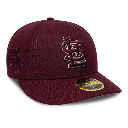 Pictured is this MLB College Varsity St. Louis Cardinals Low Profile 59FIFTY Fitted cap in dark red. 4
