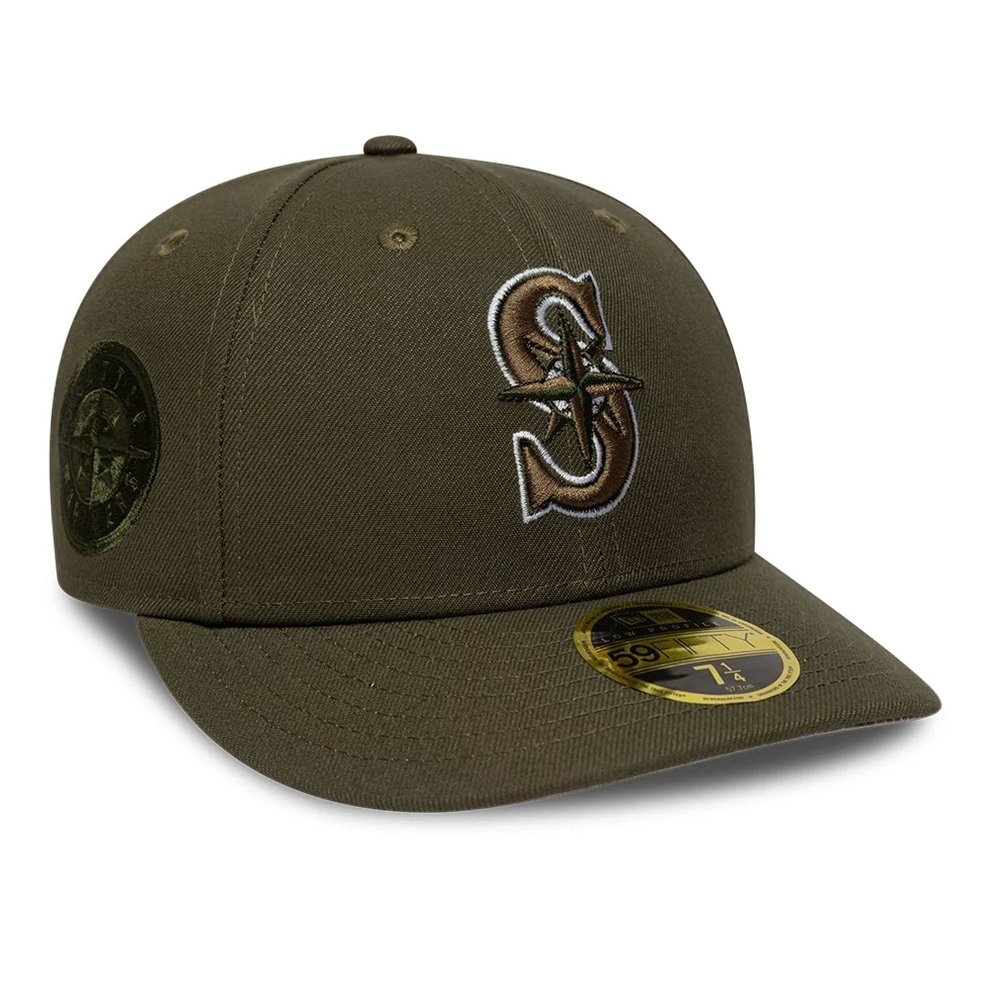 Pictured is this MLB College Varsity Seattle Mariners Low Profile 59FIFTY Fitted cap in dark green. 4