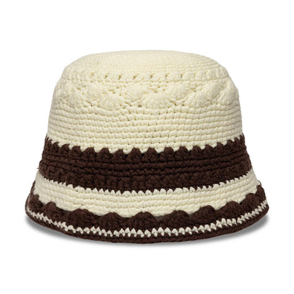 Pictured is this New Era Crochet Border Explorer Bucket hat in white. 3