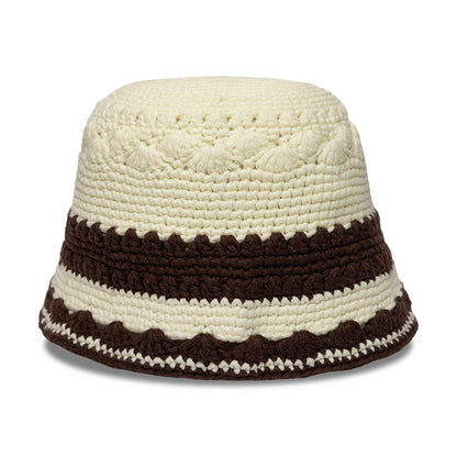 Pictured is this New Era Crochet Border Explorer Bucket hat in white. 4