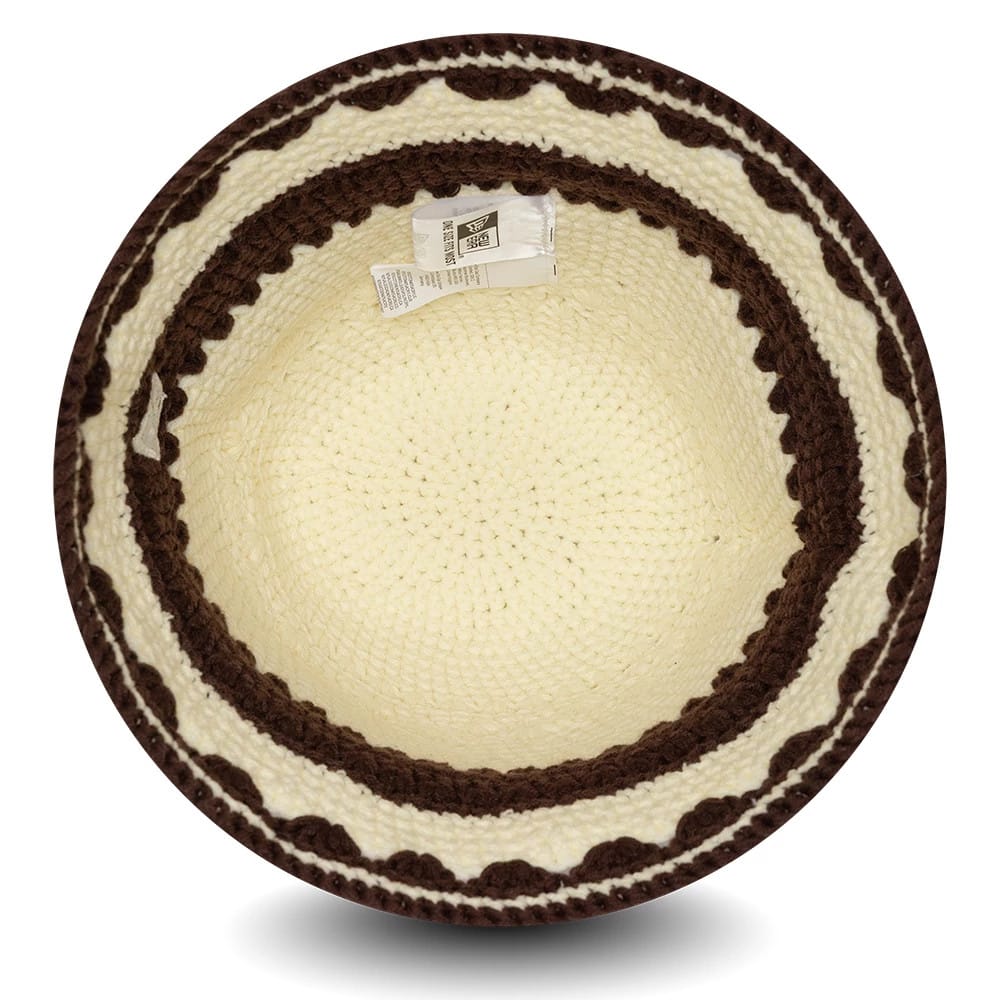 Pictured is this New Era Crochet Border Explorer Bucket hat in white. 5