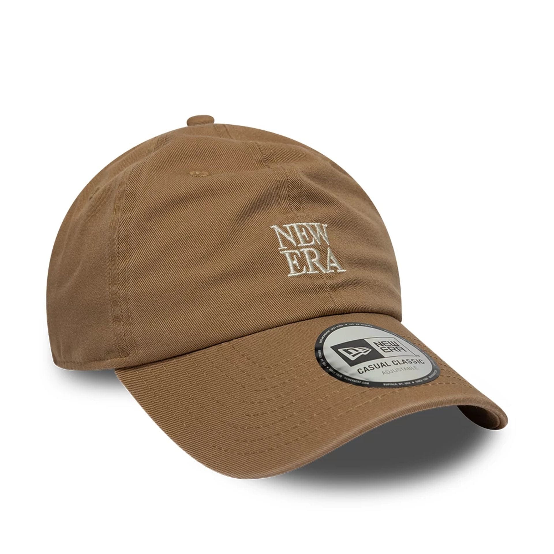 Pictured is this New Era Square Logo Casual Classic cap in Dark Beige. 3
