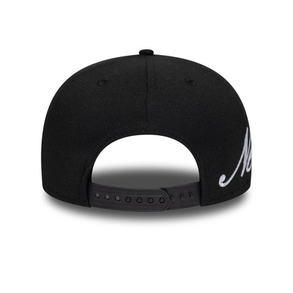 Pictured is this New Era Big Script 9FIFTY Stretch Snap cap in black. 4