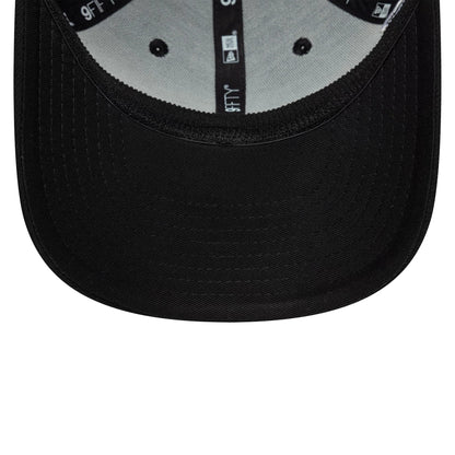 Pictured is this New Era Big Script 9FIFTY Stretch Snap cap in black. 7