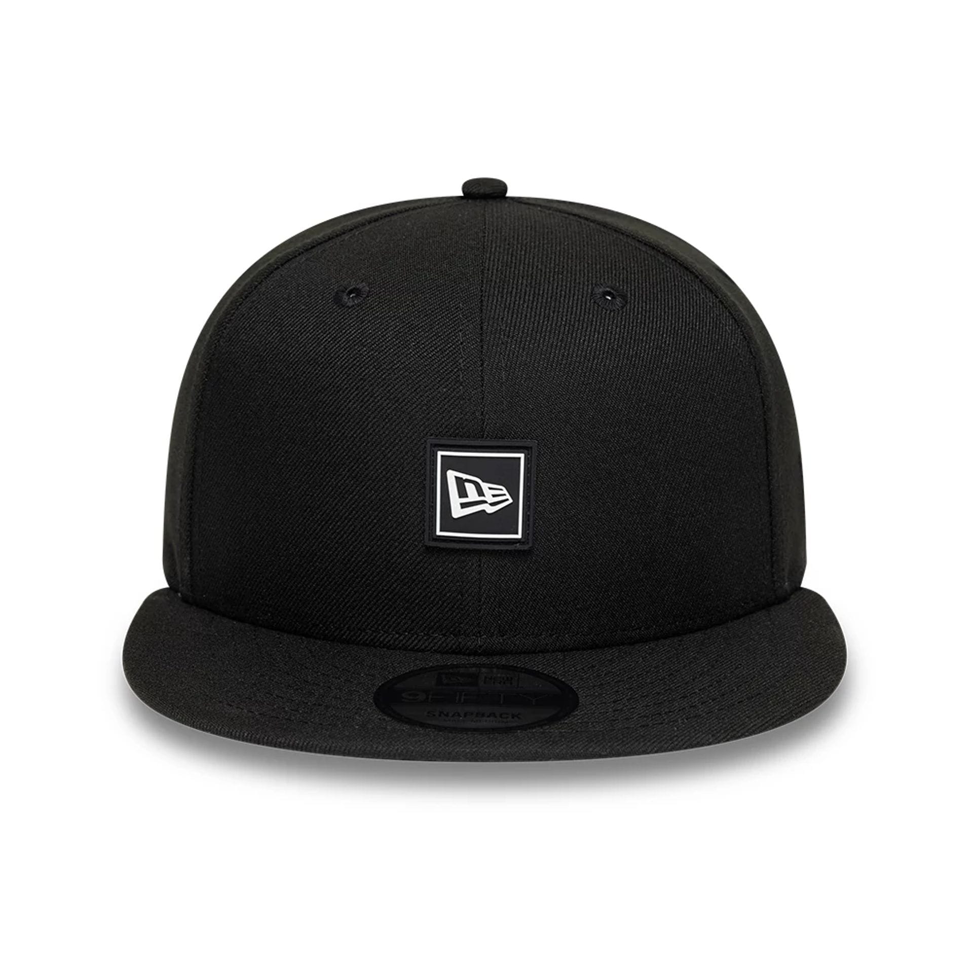 Pictured is this New Era Flag Patch 9FIFTY Snapback cap in black. 2