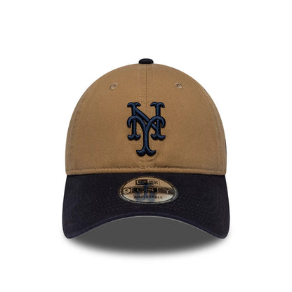 Pictured is this MLB New York Mets 9FORTY Unstructured cap in Beige. 3