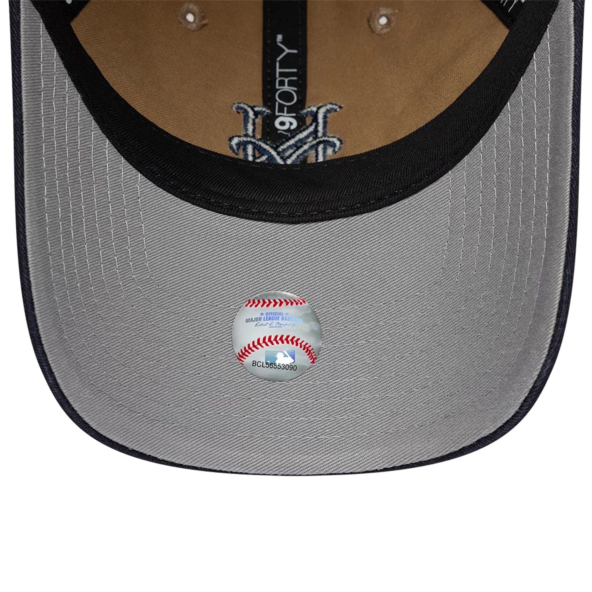 Pictured is this MLB New York Mets 9FORTY Unstructured cap in Beige. 2