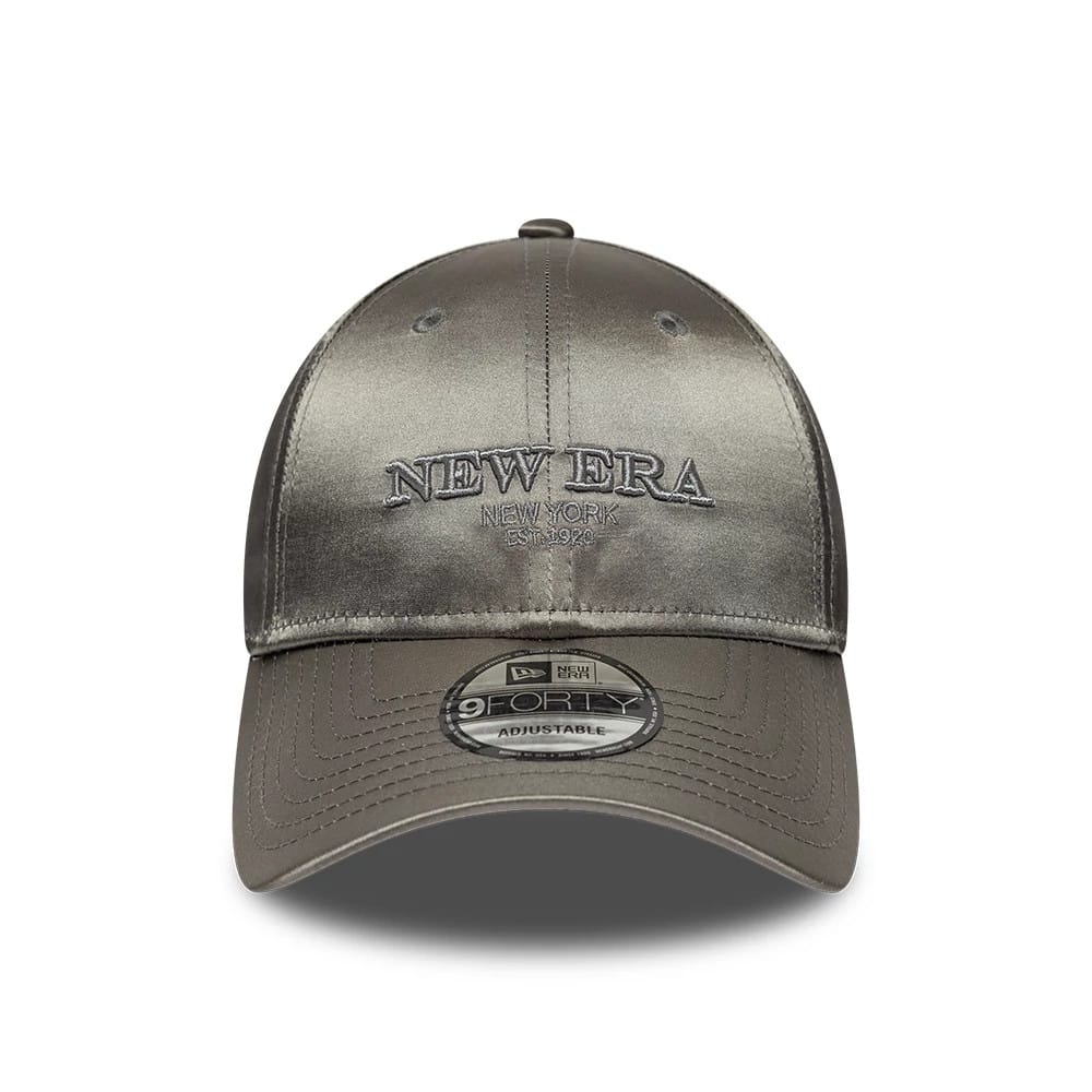 Pictured is this New Era Satin 9FORTY cap in grey. 2