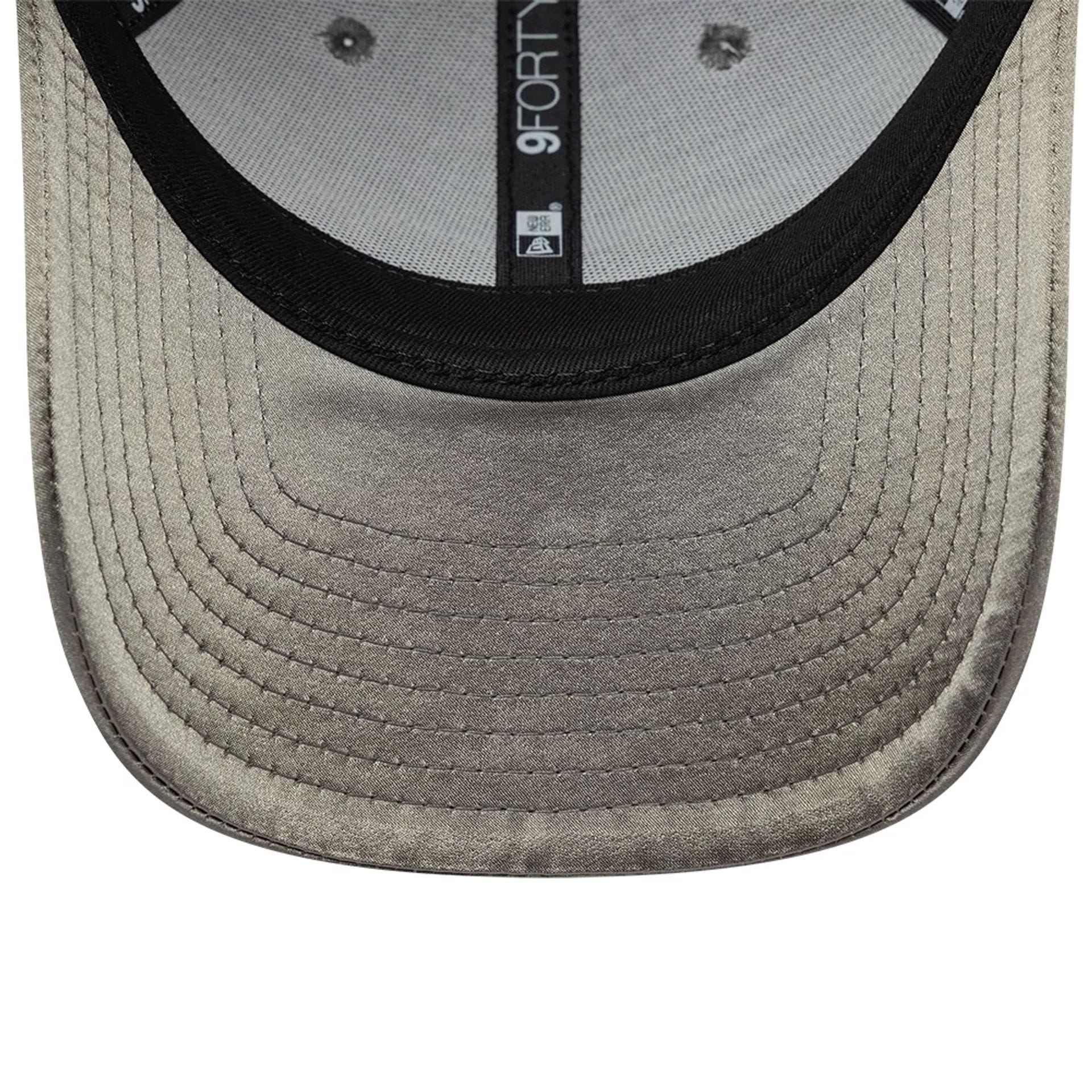 Pictured is this New Era Satin 9FORTY cap in grey. 7