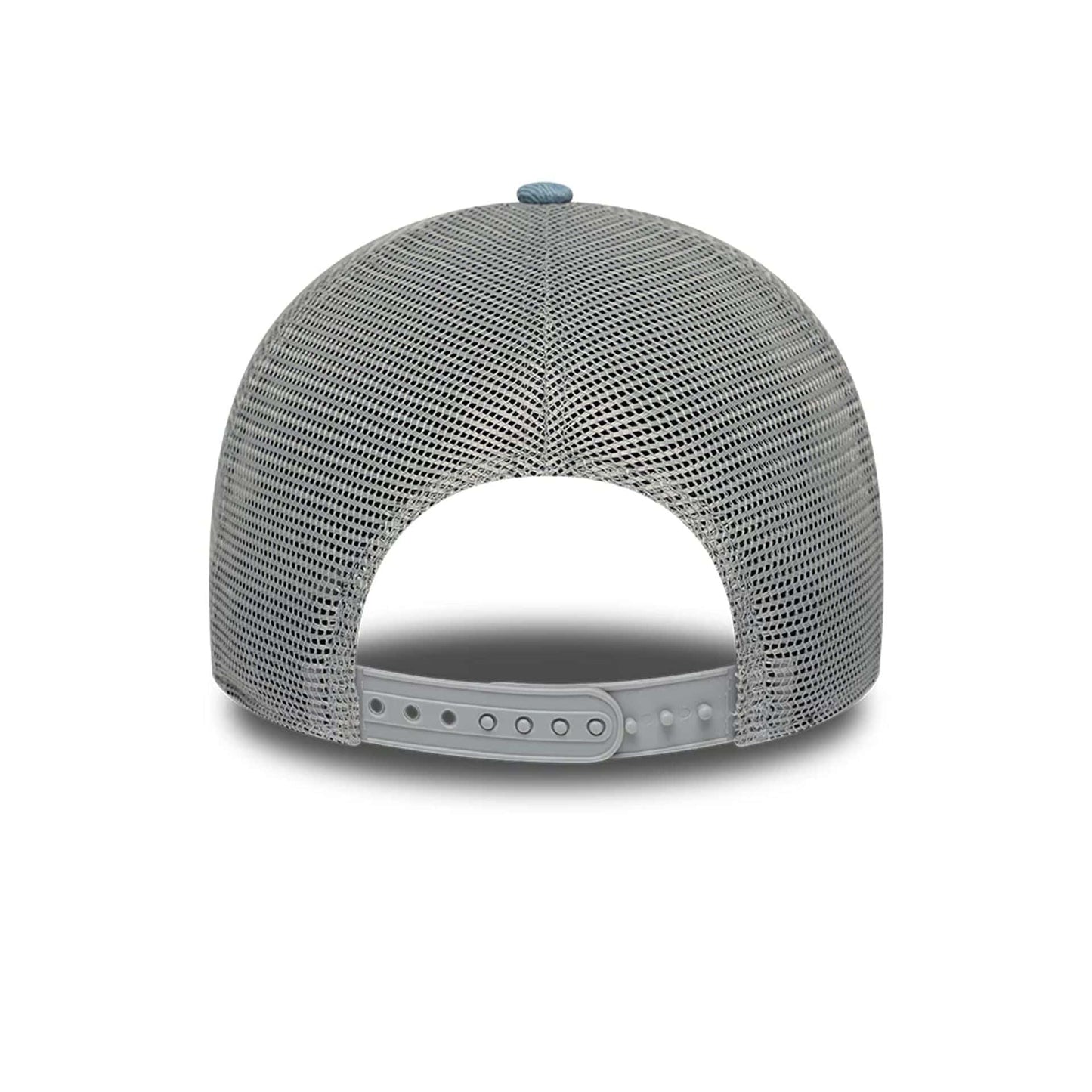 Pictured is this New Era Washed Denim 9FORTY A-Frame Trucker cap in navy. 5