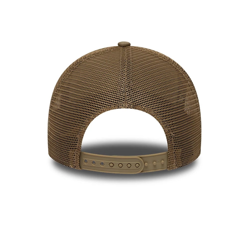 Pictured is this MLB Patch Athletics 9FORTY A-Frame Trucker cap in dark green. 6