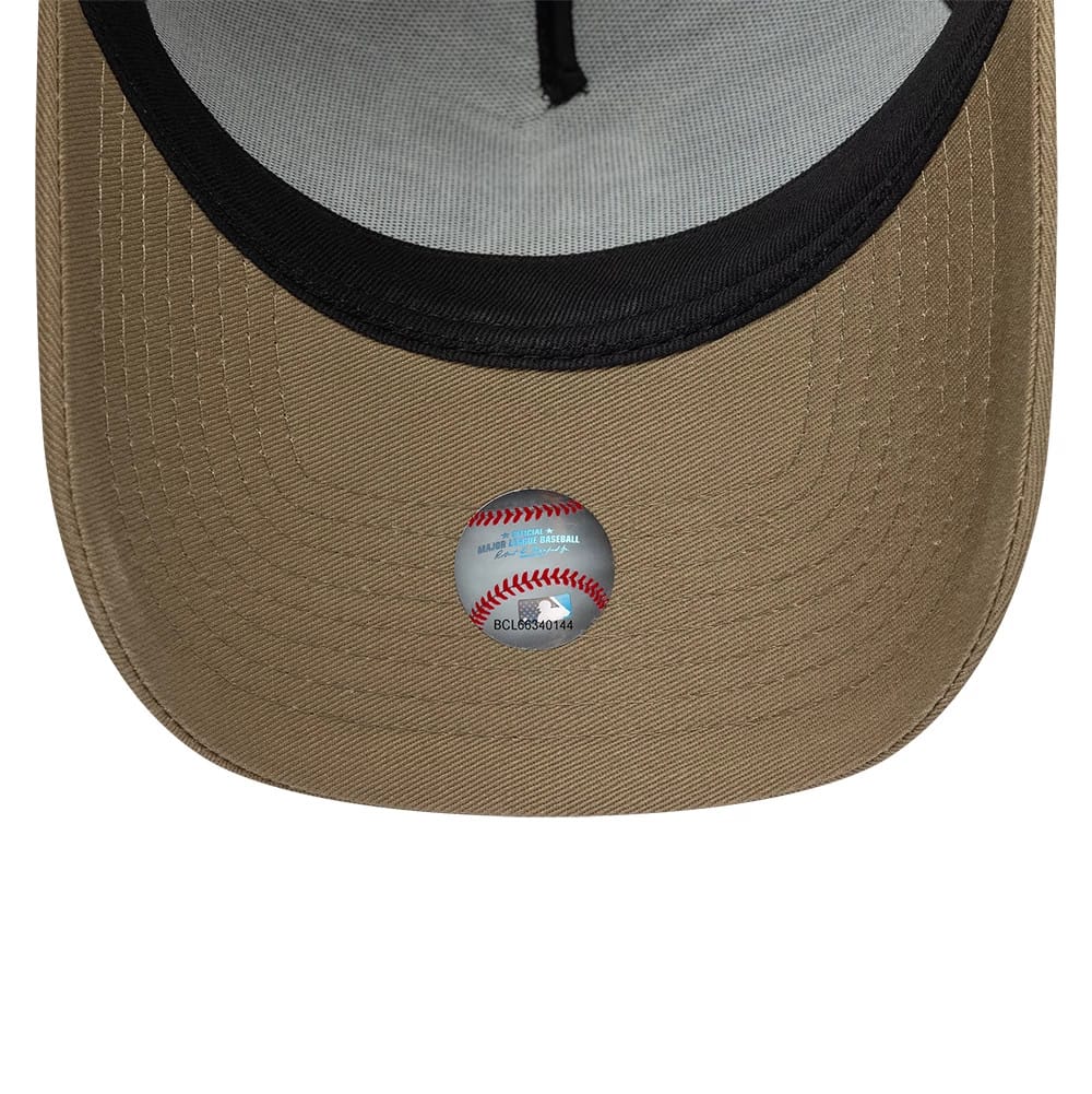 Pictured is this MLB Patch Athletics 9FORTY A-Frame Trucker cap in dark green. 7