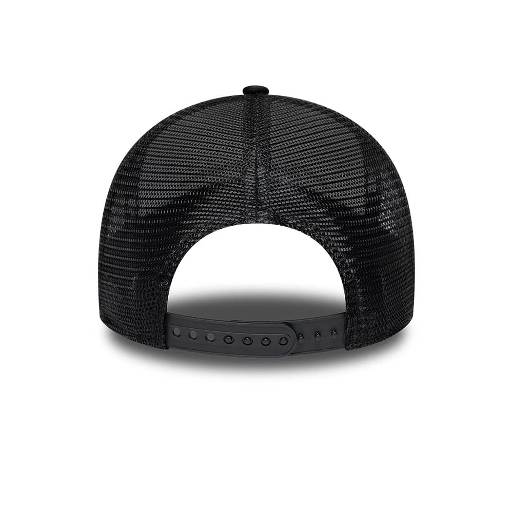 Pictured is this New Era Handwritten 9FORTY A-Frame Trucker cap in white. 6