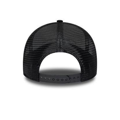 Pictured is this New Era Handwritten 9FORTY A-Frame Trucker cap in white & black. 6