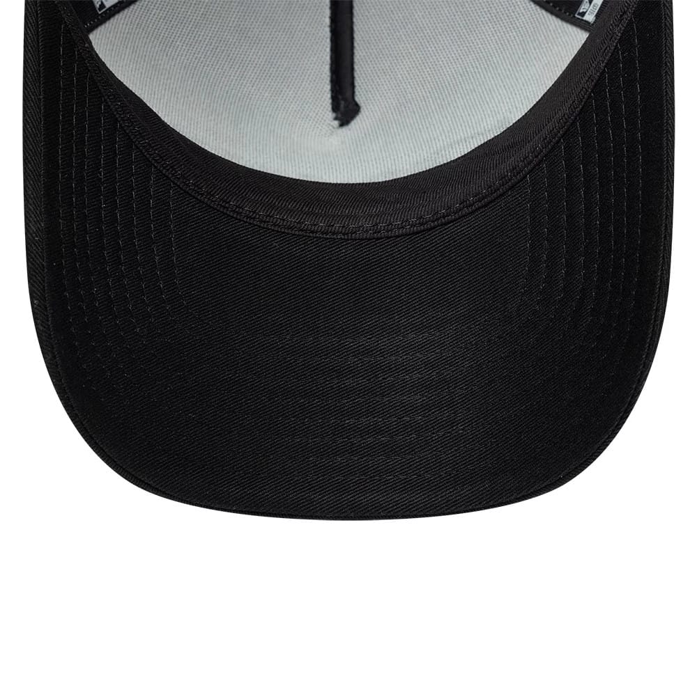 Pictured is this New Era Handwritten 9FORTY A-Frame Trucker cap in white. 7