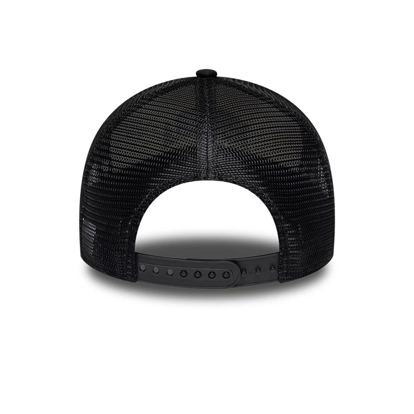 Pictured is this New Era Collegiate 9FORTY A-Frame Trucker cap in Cream. 6