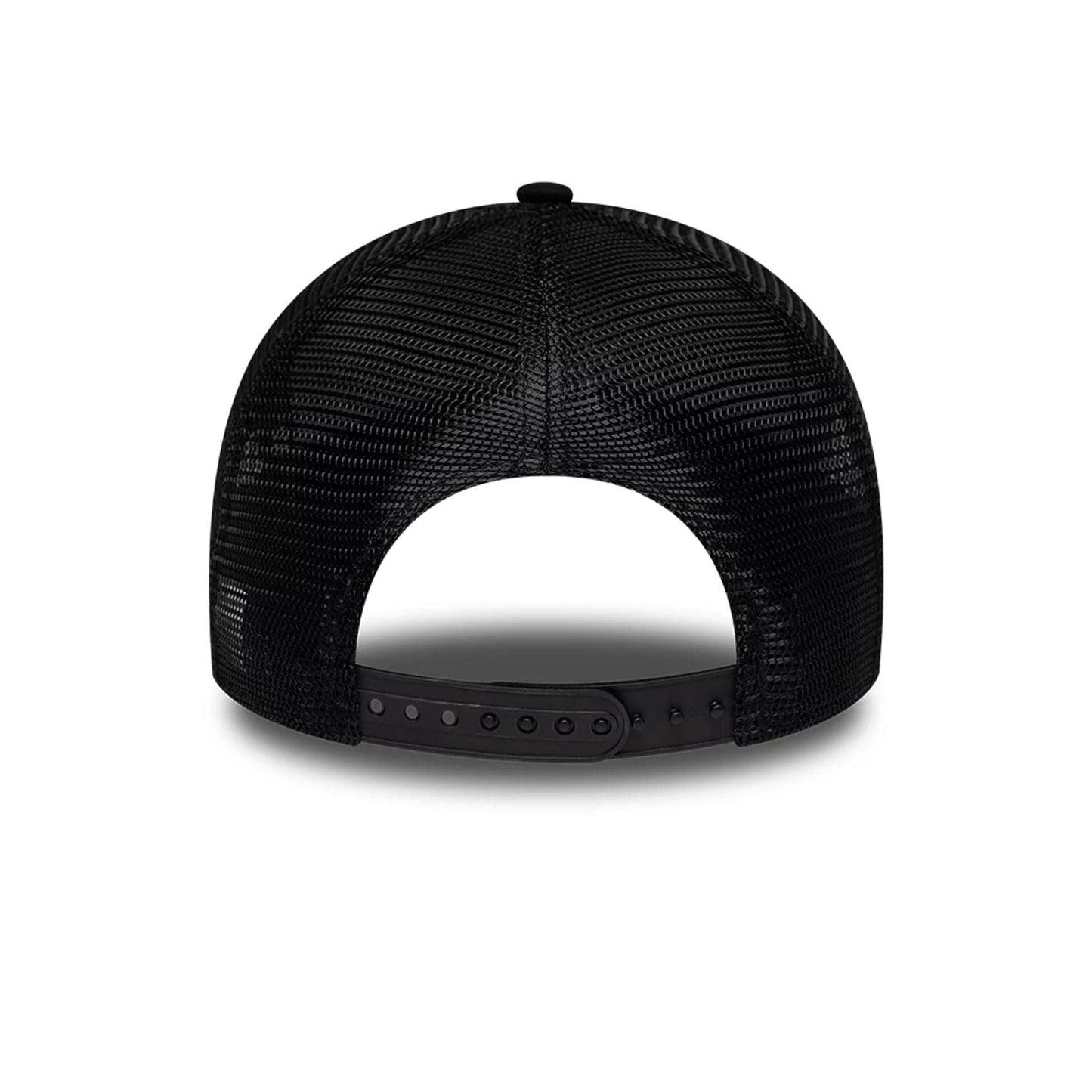 Pictured is this New Era Collegiate 9FORTY A-Frame Trucker cap in black. 4