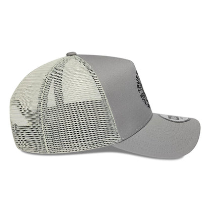 Pictured is this New Era Circle 9FORTY A-Frame Trucker cap in grey. 5