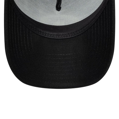 Pictured is this New Era Circle 9FORTY A-Frame Trucker cap in black. 7