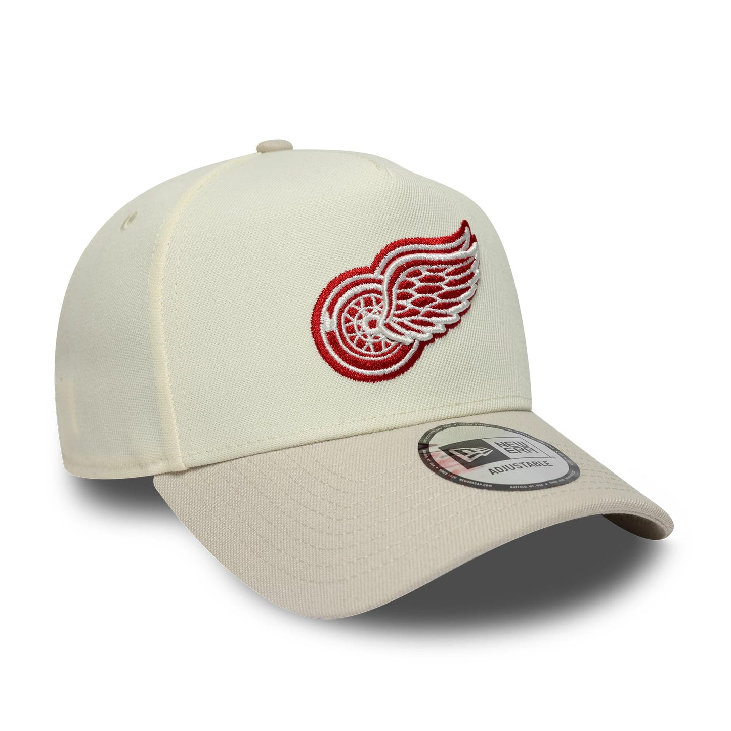 Pictured is this NHL Detroit Red Wings 9FORTY A-Frame cap in Cream. 3