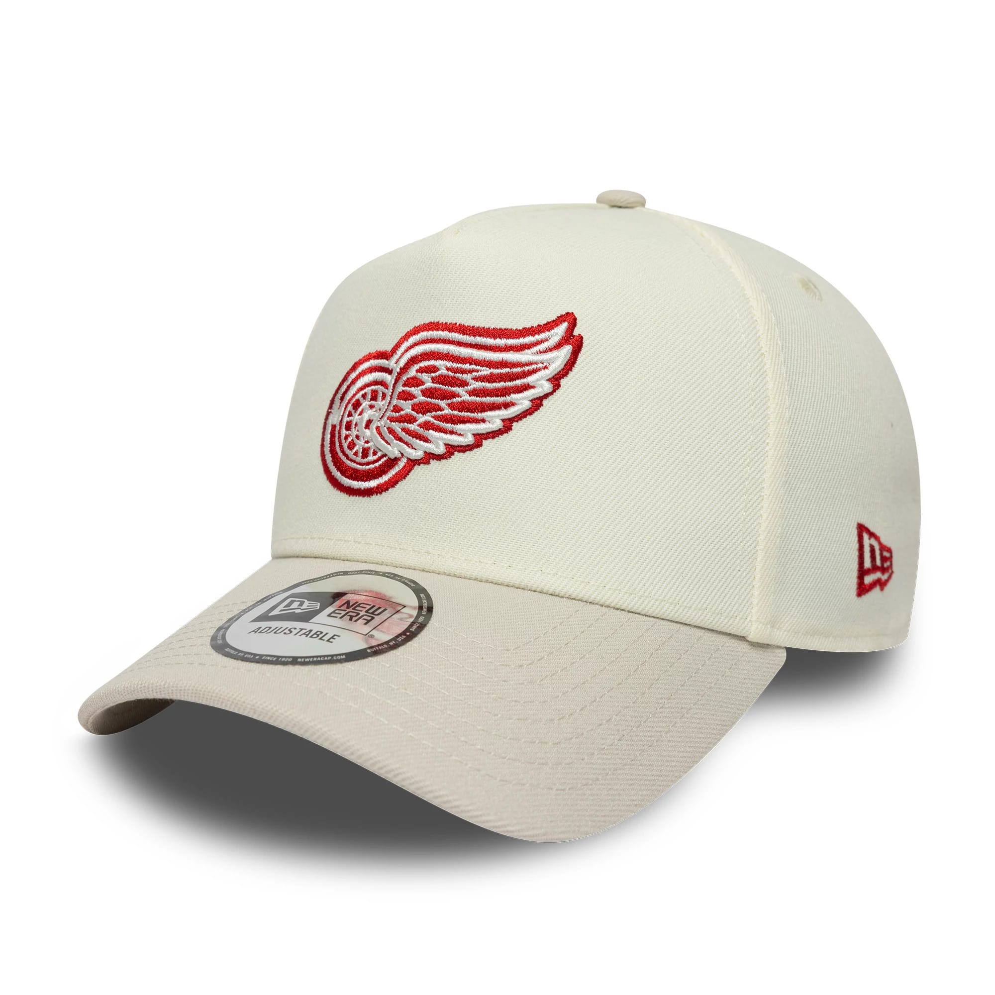 Pictured is this NHL Detroit Red Wings 9FORTY A-Frame cap in Cream. 1
