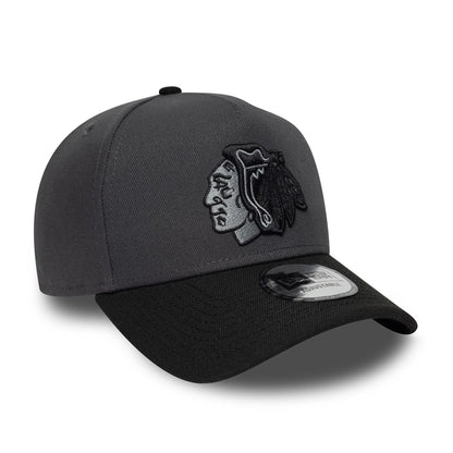Pictured is this NHL Chicago Blackhawks 9FORTY A-Frame cap in dark grey. 2