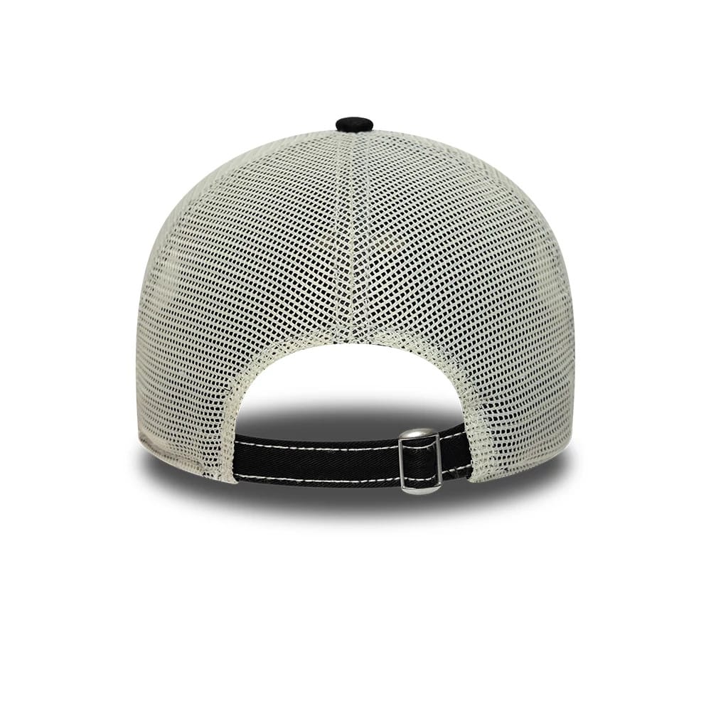 Pictured is this New Era Tagging Logo 9TWENTY Trucker cap in black. 6