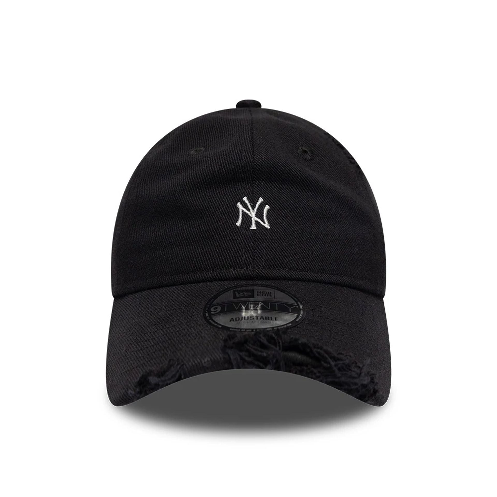 Pictured is this MLB Distressed New York Yankees 9TWENTY cap in black. 2