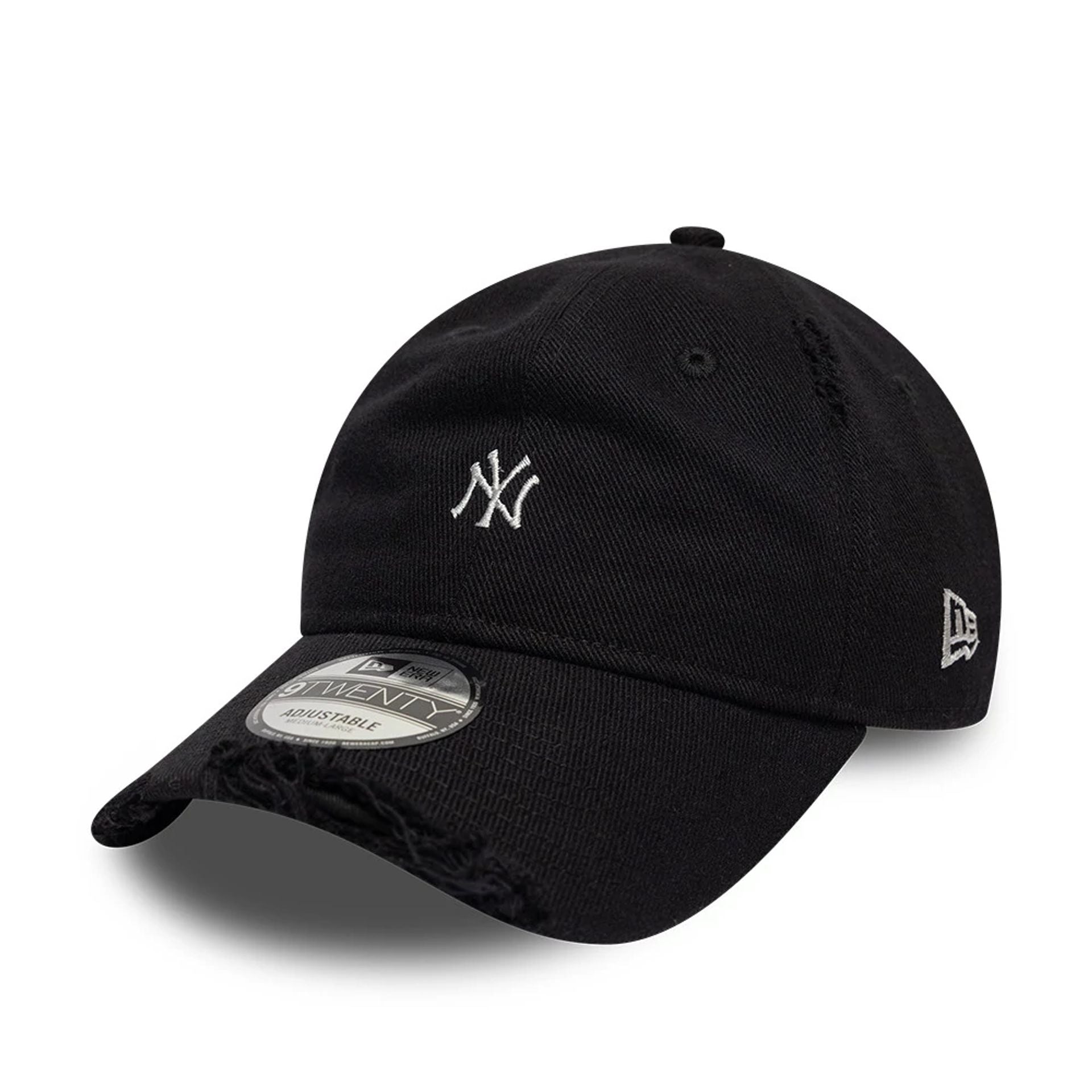 Pictured is this MLB Distressed New York Yankees 9TWENTY cap in black. 1