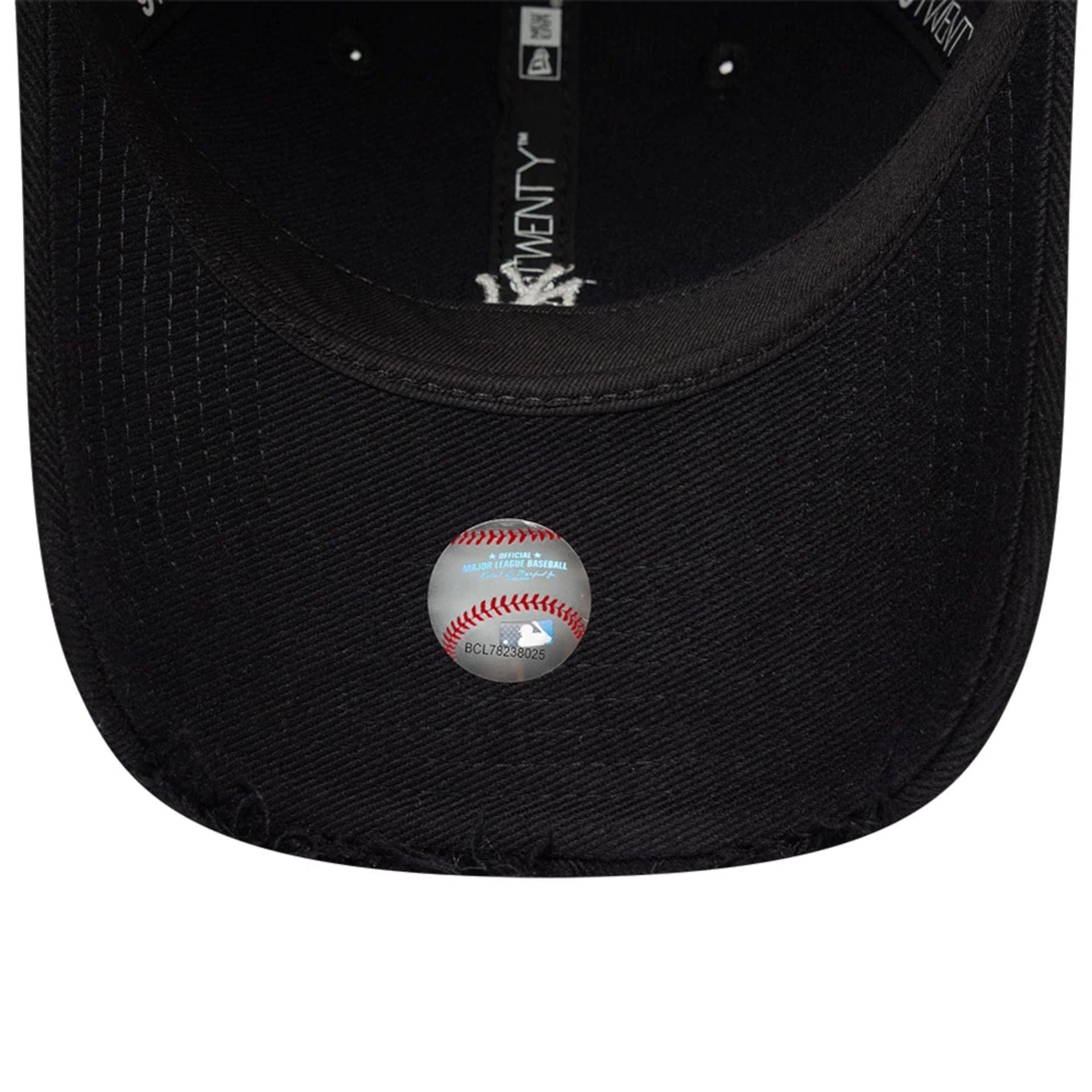 Pictured is this MLB Distressed New York Yankees 9TWENTY cap in black. 7