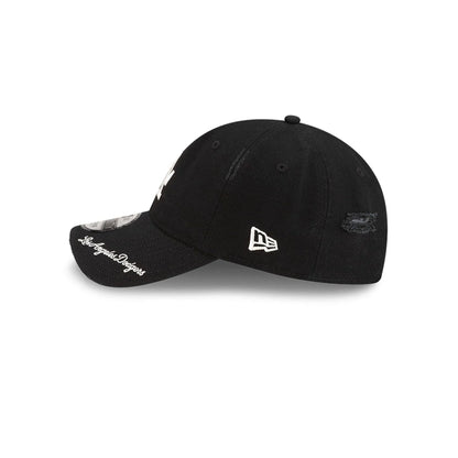 Pictured is this MLB Visor Logo LA Dodgers 9TWENTY Adjustable cap in black. 4