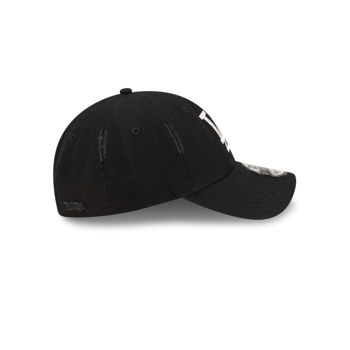 Pictured is this MLB Visor Logo LA Dodgers 9TWENTY Adjustable cap in black. 5