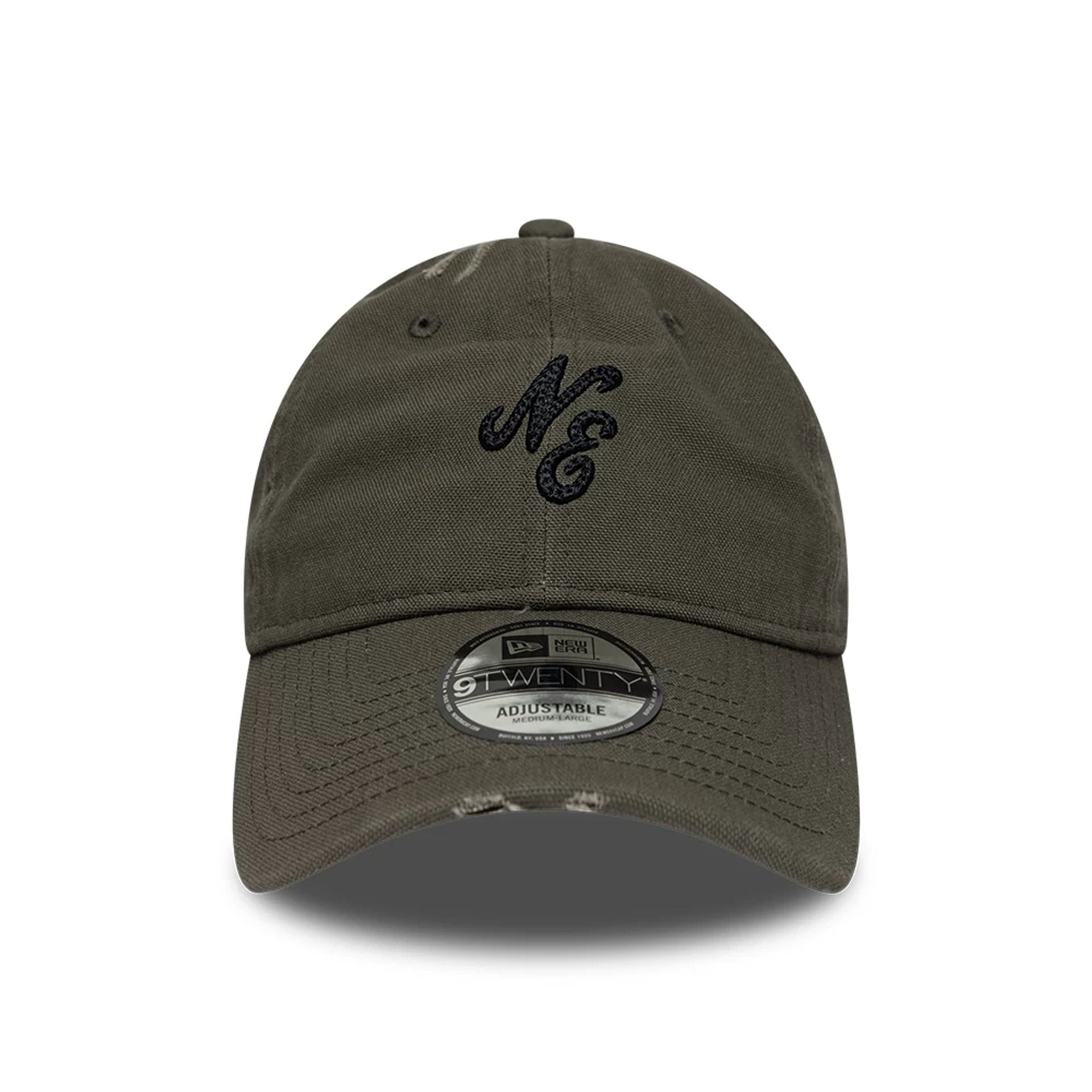Pictured is this New Era Distressed 9TWENTY cap in Dark Green. 2