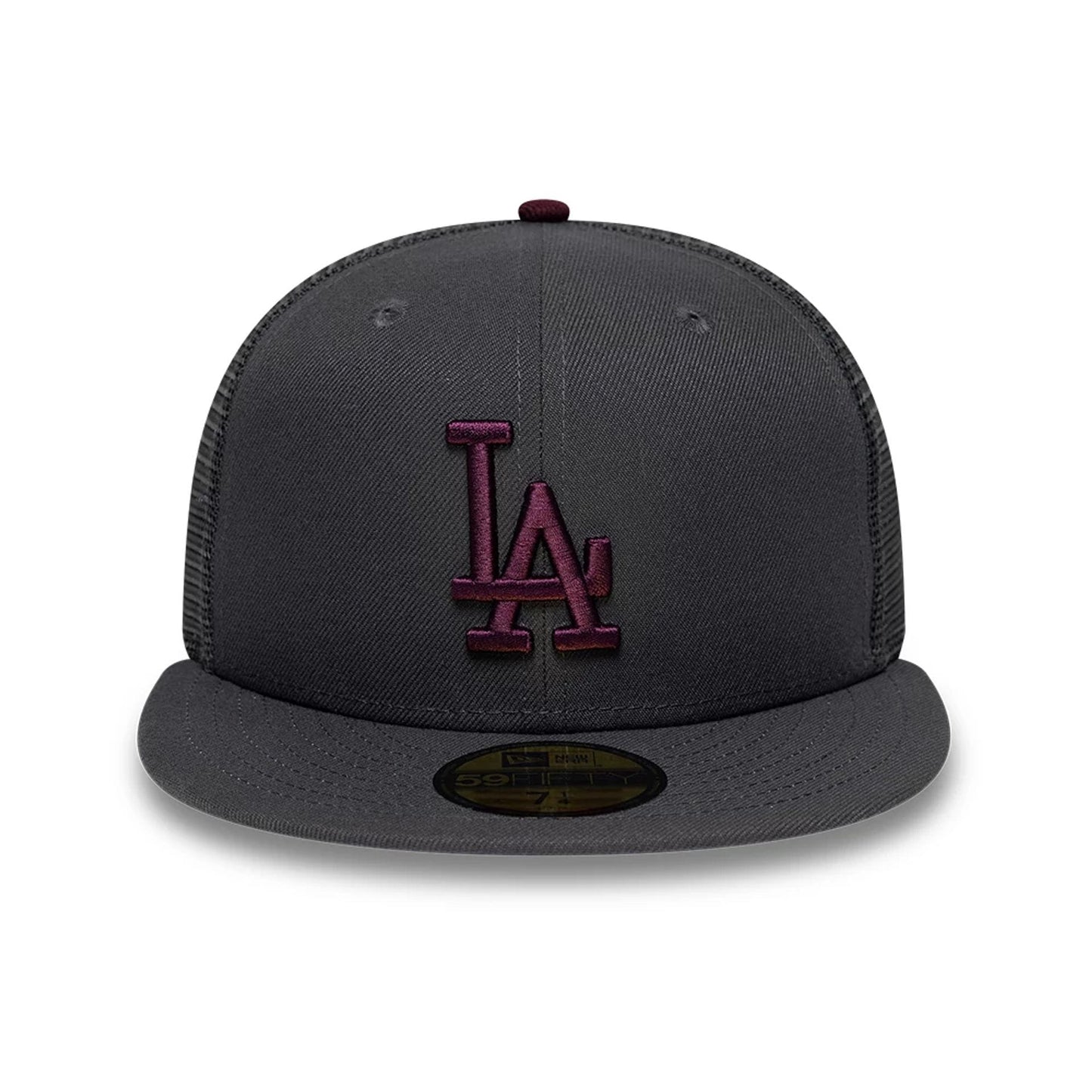 Pictured is this MLB Hydrangea LA Dodgers 59FIFTY Fitted cap in dark grey. 3