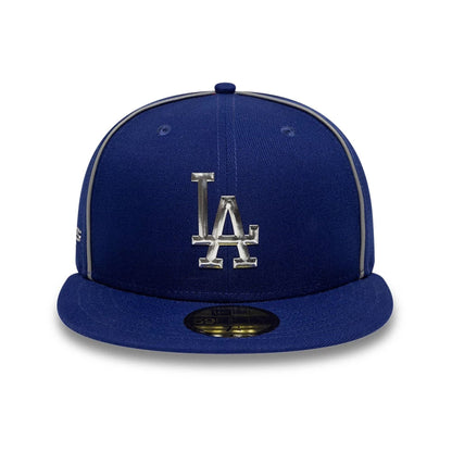 Pictured is this Hajime Sorayama X MLB LA Dodgers 59FIFTY Fitted cap in Dark Blue. 4