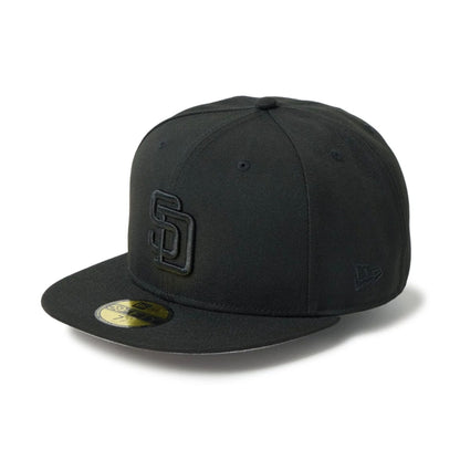 Pictured is this MLB San Diego Padres 59FIFTY Fitted cap in black. 10