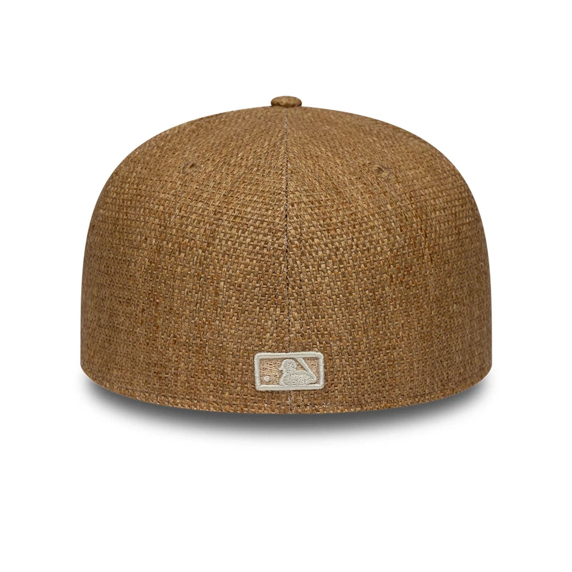 Pictured is this MLB Straw San Diego Padres 59FIFTY Fitted cap in Dark Beige. 4
