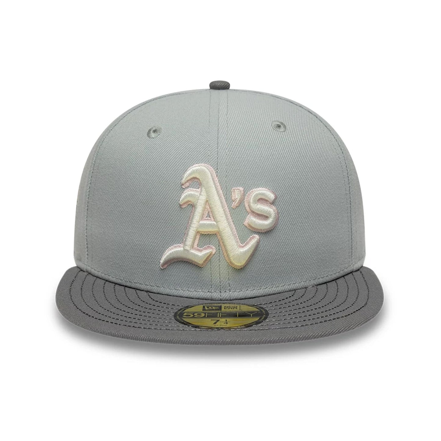 Pictured is this MLB Sakura Nagashi Athletics 59FIFTY Fitted cap in grey. 3