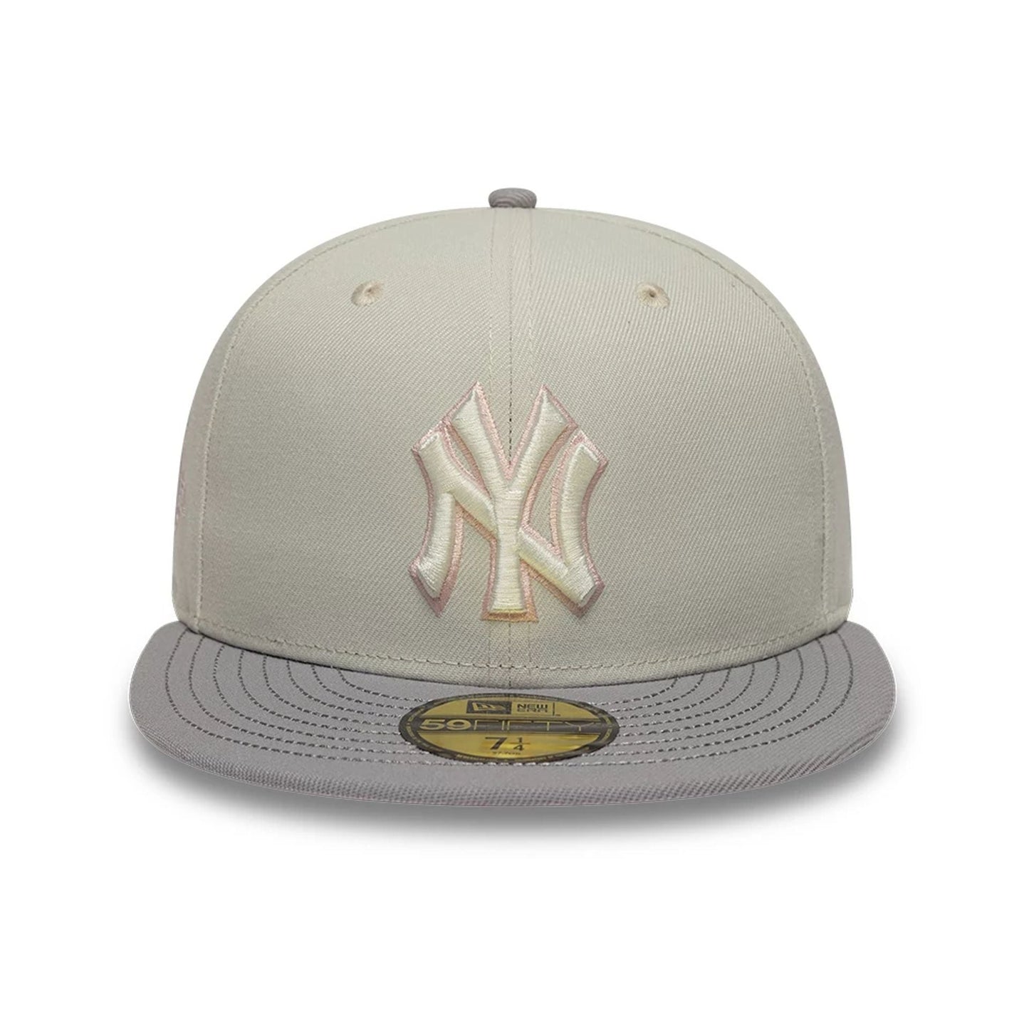 Pictured is this MLB Sakura New York Yankees 59FIFTY Fitted cap in Cream. 3