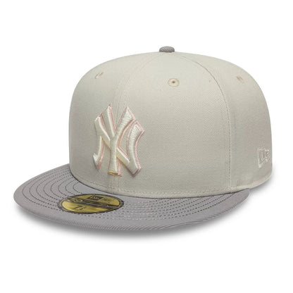 Pictured is this MLB Sakura New York Yankees 59FIFTY Fitted cap in Cream. 4