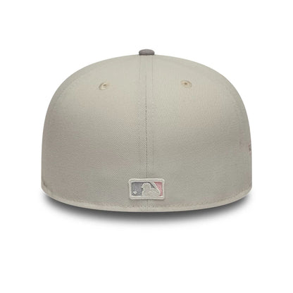 Pictured is this MLB Sakura New York Yankees 59FIFTY Fitted cap in Cream. 7