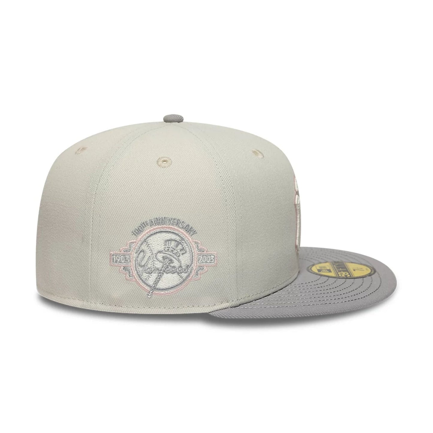 Pictured is this MLB Sakura New York Yankees 59FIFTY Fitted cap in Cream. 5
