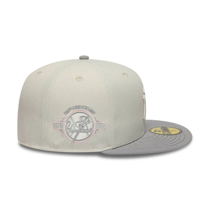 Pictured is this MLB Sakura New York Yankees 59FIFTY Fitted cap in Cream. 5