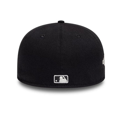 Pictured is this MLB Distressed New York Yankees 59FIFTY Fitted cap in black. 6