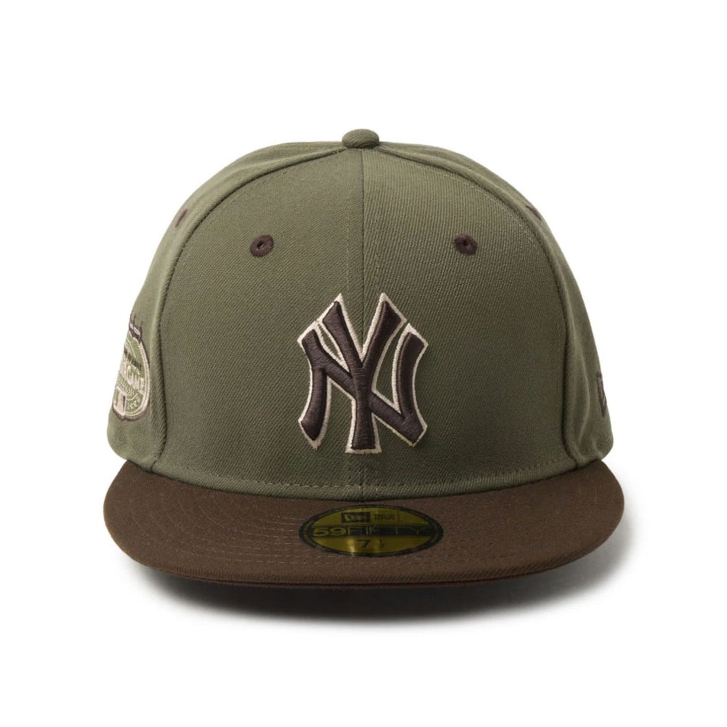 Pictured is this MLB Camo New York Yankees 59FIFTY Fitted cap in green. 2